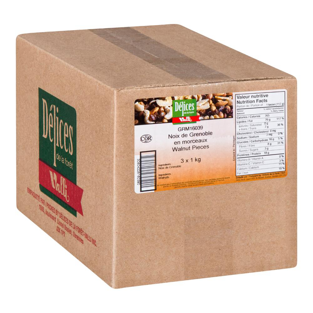 Delices Foret Large Walnut Pieces, 1 Kg -- 3 Per Case
